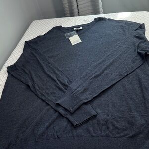 Croft & Barrow Men's Navy Crewneck Sweater Size 4XL Tall